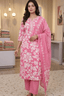 Majestic Diva's Dark Pink Floral Printed Dupatta Set