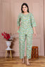 Majestic Divas Pista Green Floral Co-ord Set