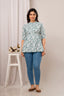 Majestic Divas Sage Bloom Peplum Top
