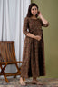 Majestic divas Cotton Maroon Heart Motif Printed Maternity Feeding Kurta Dress with Dual Zippers
