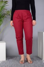 Majestic Diva's Women’s High Waist Bold Red Tapered Pants