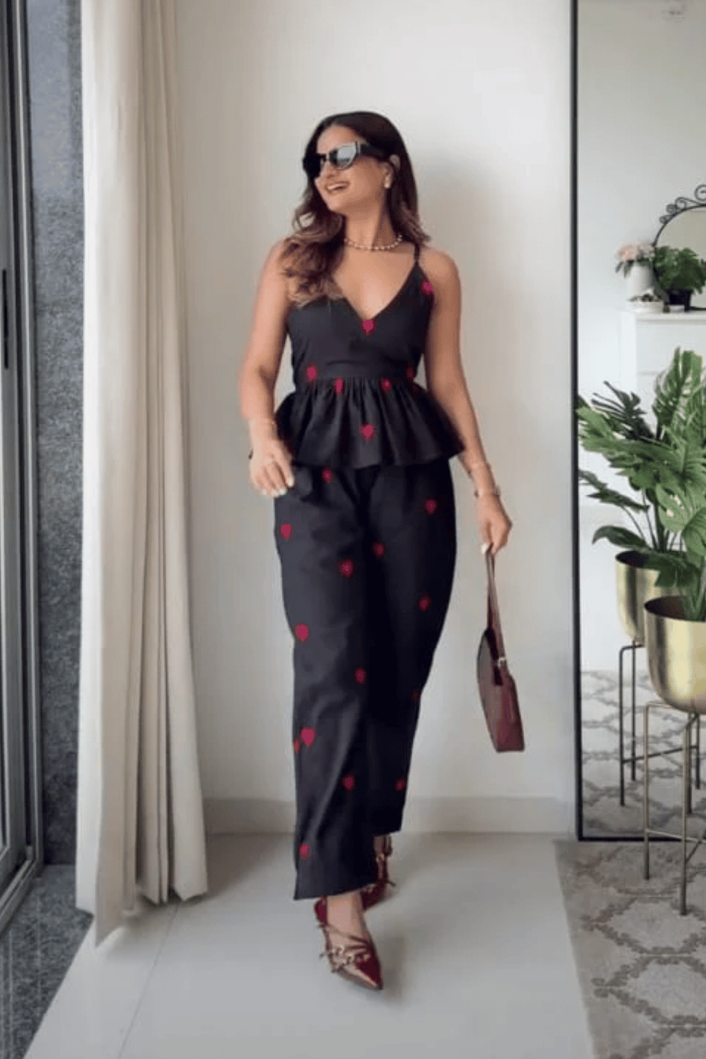 Majestic Diva's Black Embroidered Co-Ord Set