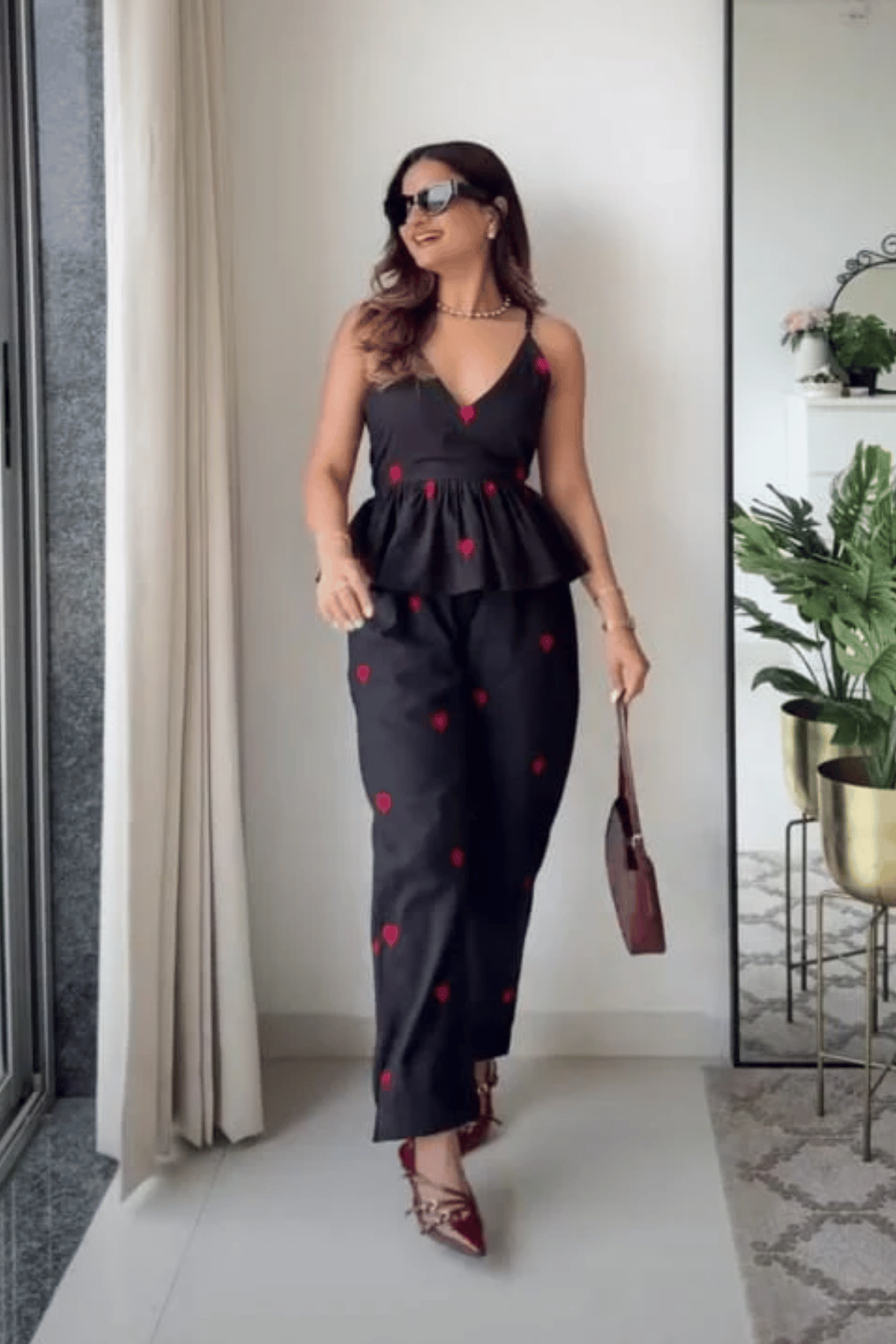 Majestic Diva's Black Embroidered Co-Ord Set