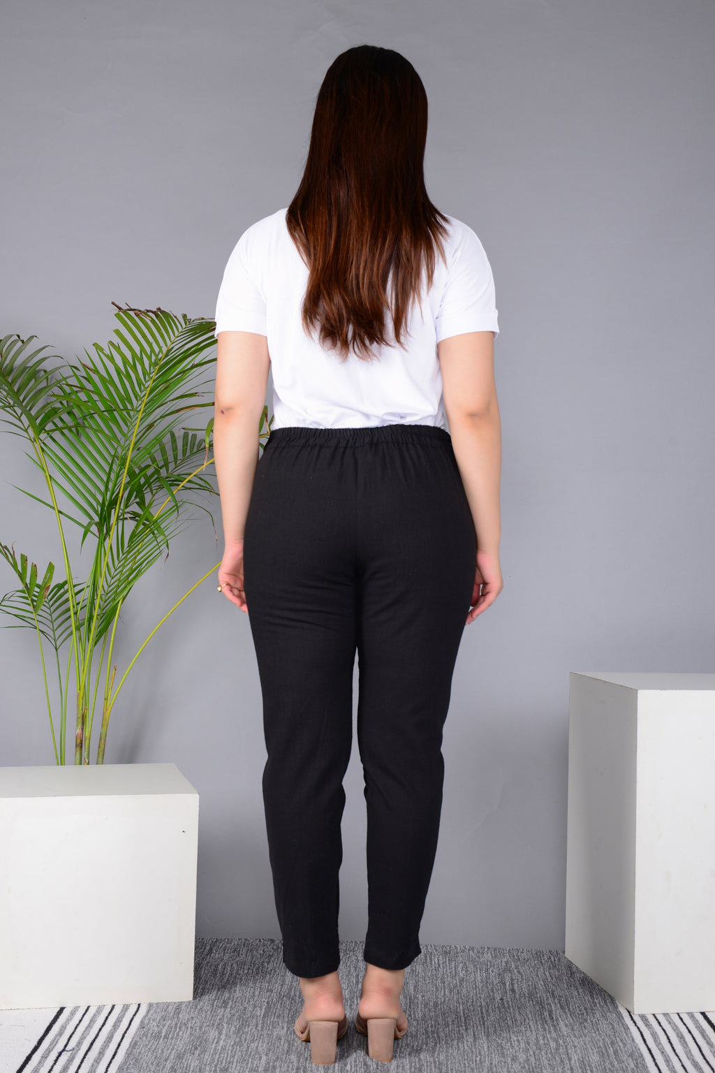 Majestic Diva's Women’s High Waist Classic Black Tapered Pants
