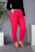 Majestic Diva's Women’s High Waist Hot Pink Tapered Pants
