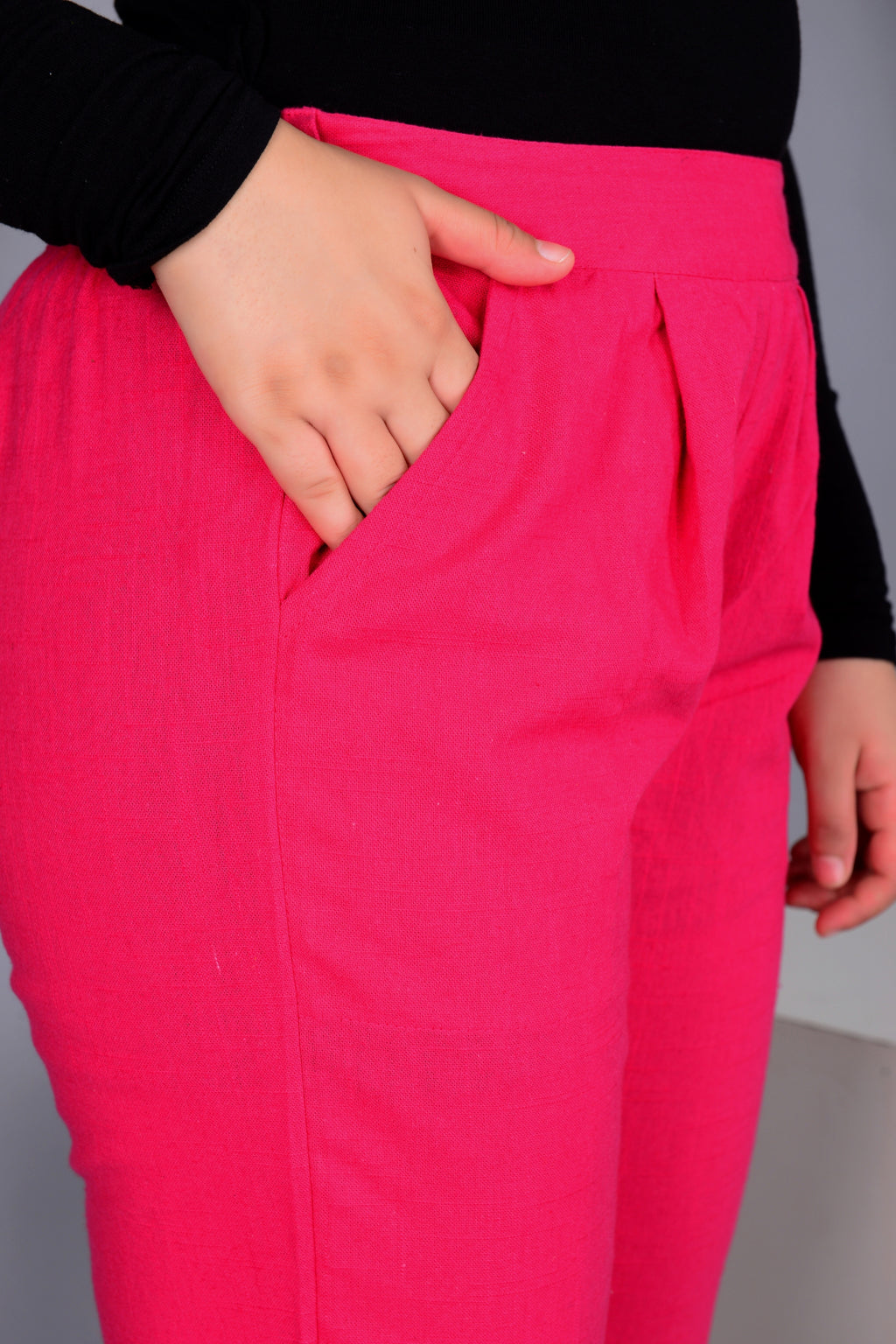 Majestic Diva's Women’s High Waist Hot Pink Tapered Pants