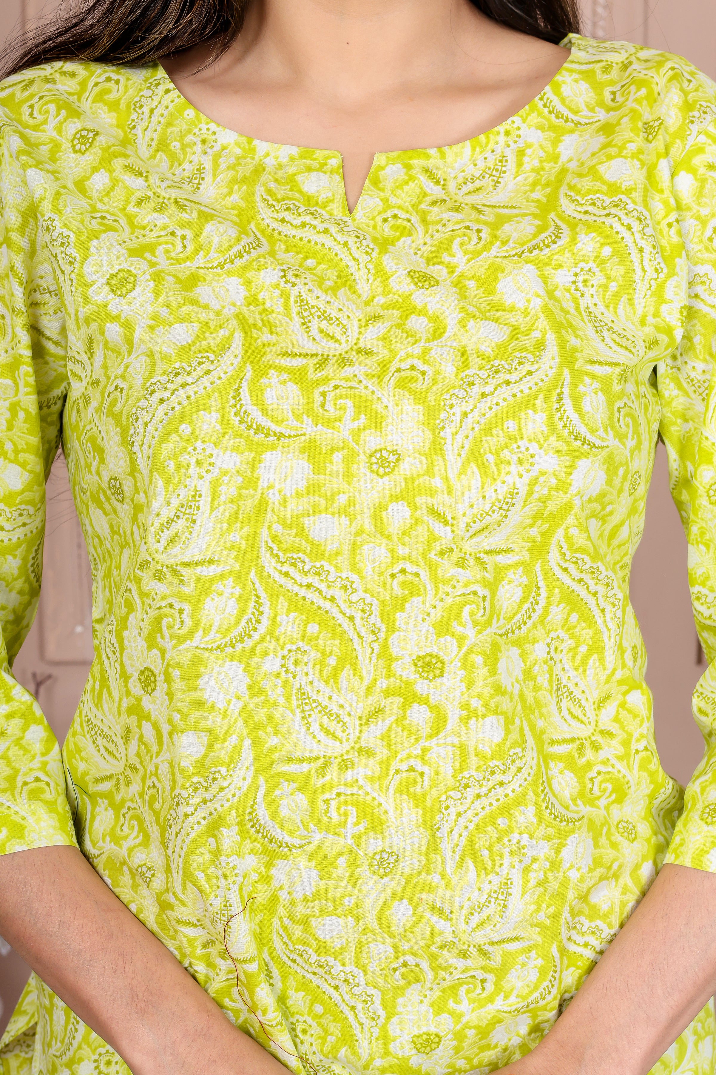 Majestic Divas Lime Green Printed Co-ord Set