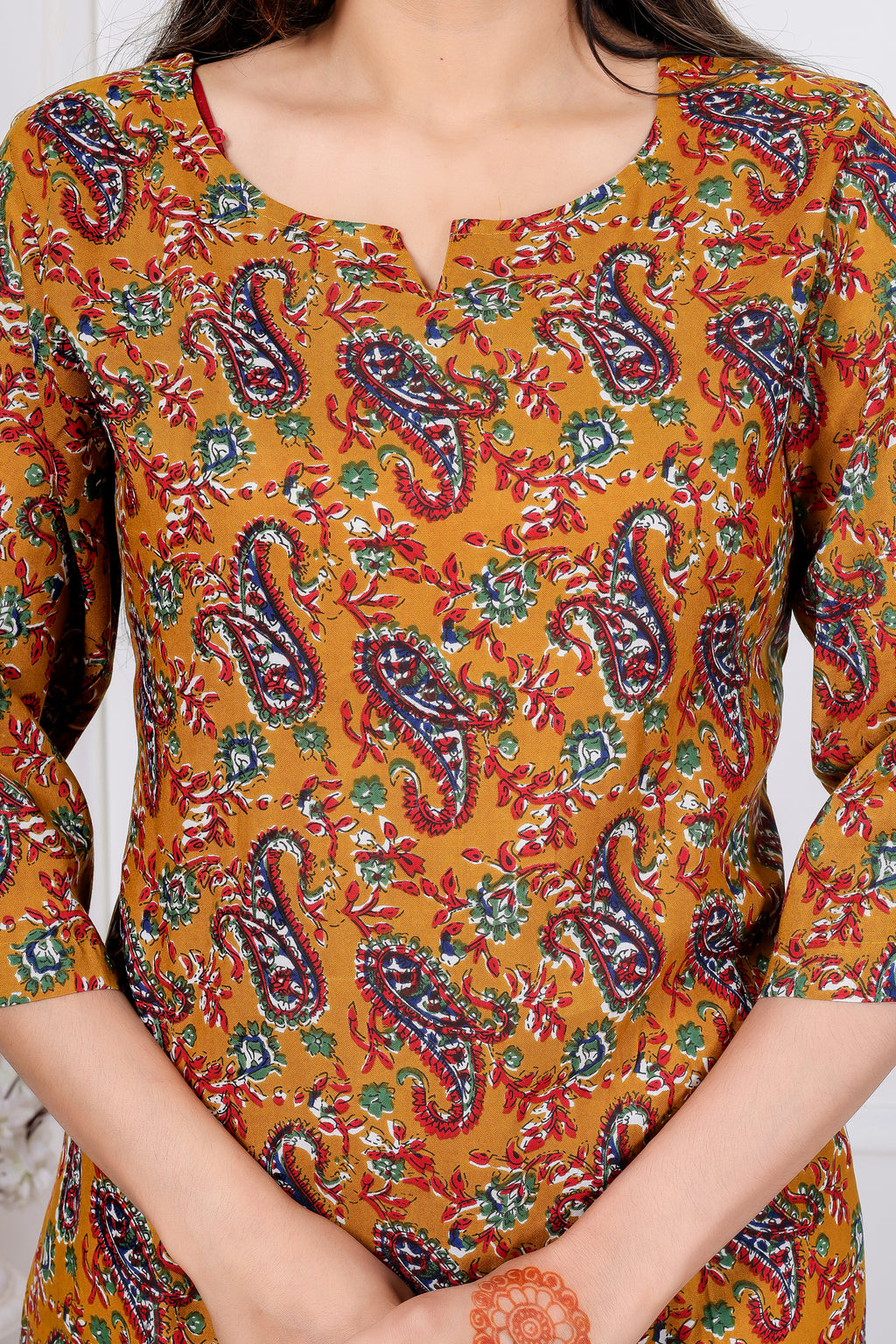Majestic Divas Mustard Yellow Paisley Co-ord Set