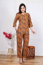 Majestic Divas Mustard Yellow Paisley Co-ord Set