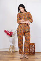 Majestic Divas Mustard Yellow Paisley Co-ord Set
