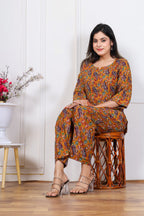 Majestic Divas Mustard Yellow Paisley Co-ord Set