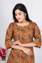 Majestic Divas Mustard Yellow Paisley Co-ord Set
