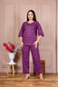 Majestic Divas Purple Printed Cotton Co-Ord