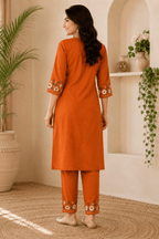 Majestic Divas Sunshine Bloom Embroidered Kurta Set