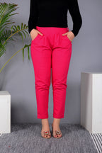 Majestic Diva's Women’s High Waist Hot Pink Tapered Pants