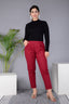 Majestic Diva's Women’s High Waist Bold Red Tapered Pants