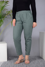 Majestic Diva's Women’s High Waist Dusty Grey Tapered Pants