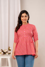 Majestic Divas Blush Petal Peplum Top