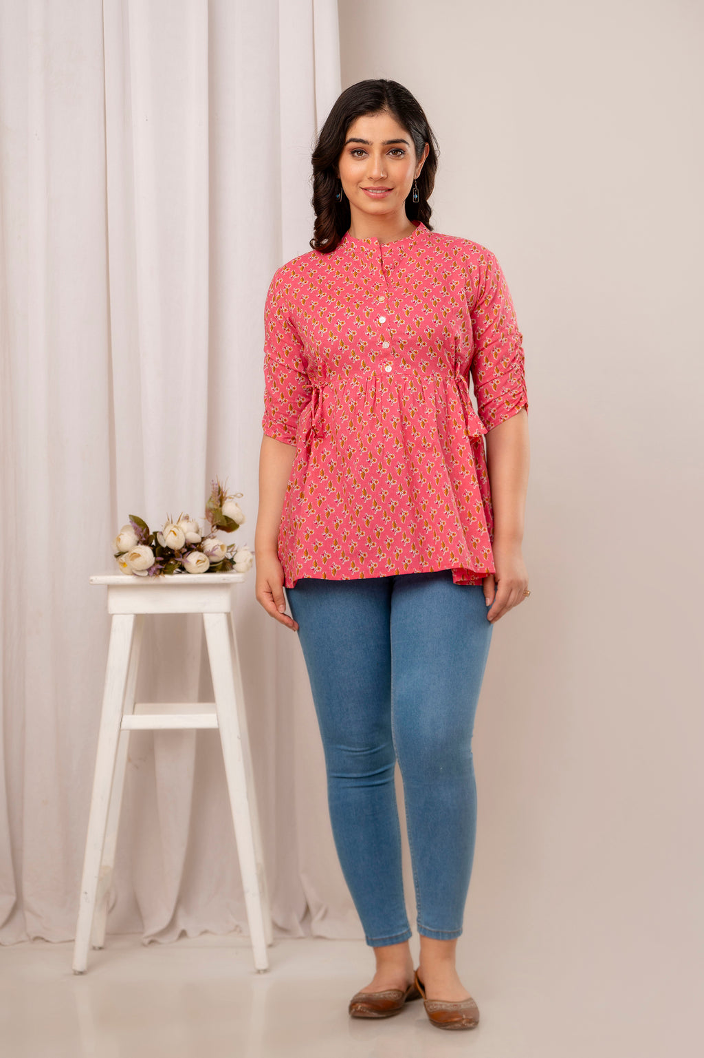 Majestic Divas Blush Petal Peplum Top