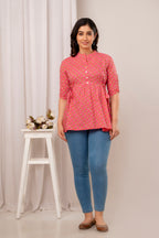 Majestic Divas Blush Petal Peplum Top