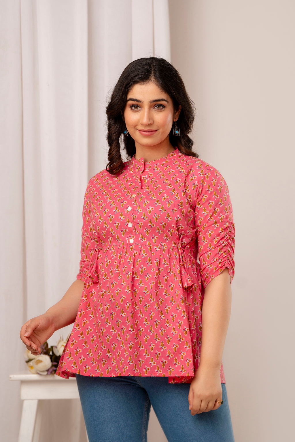 Majestic Divas Blush Petal Peplum Top