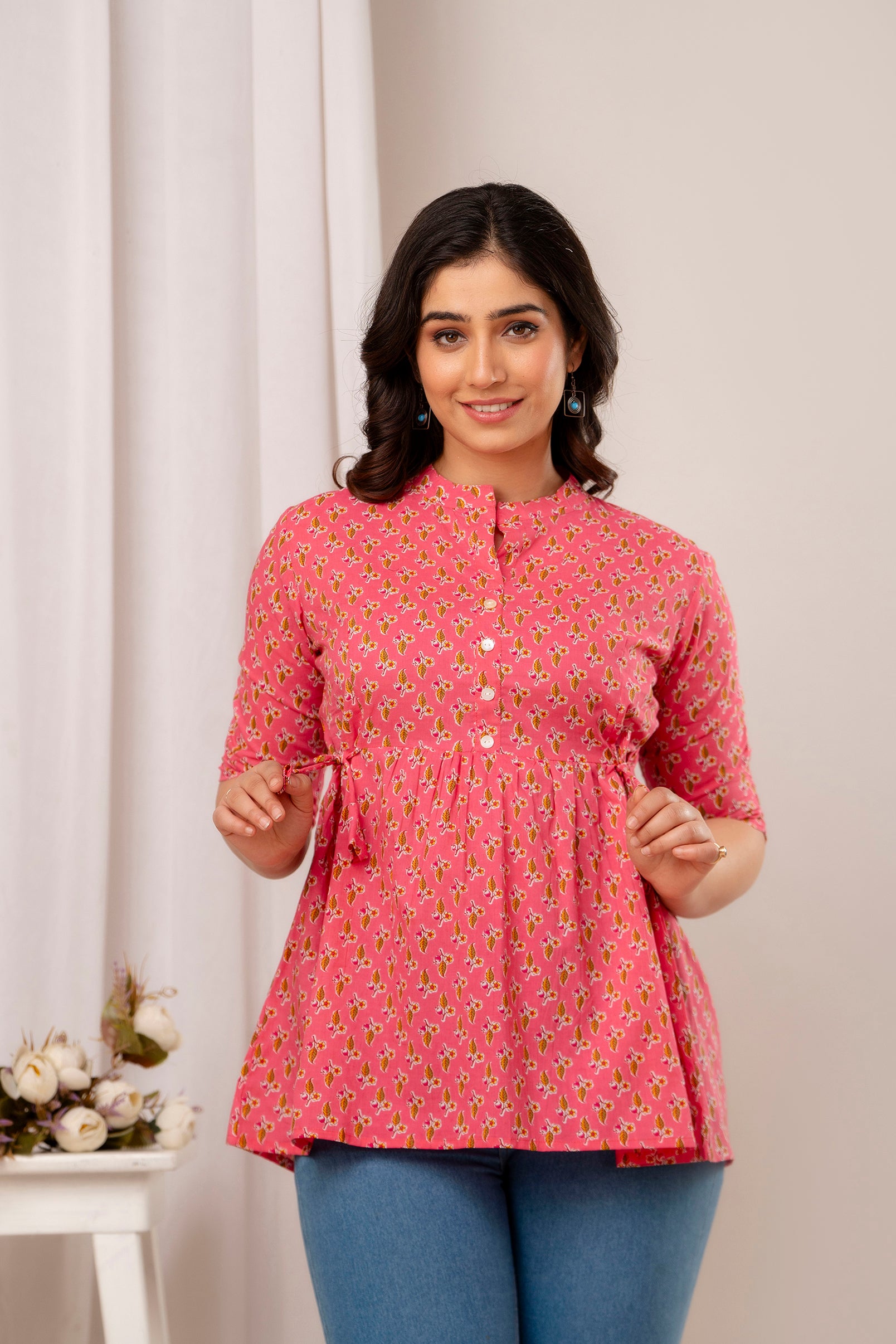 Majestic Divas Blush Petal Peplum Top