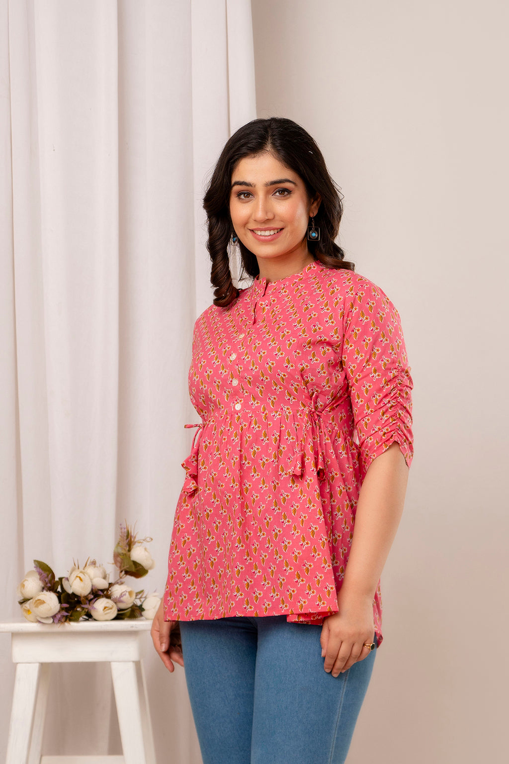 Majestic Divas Blush Petal Peplum Top