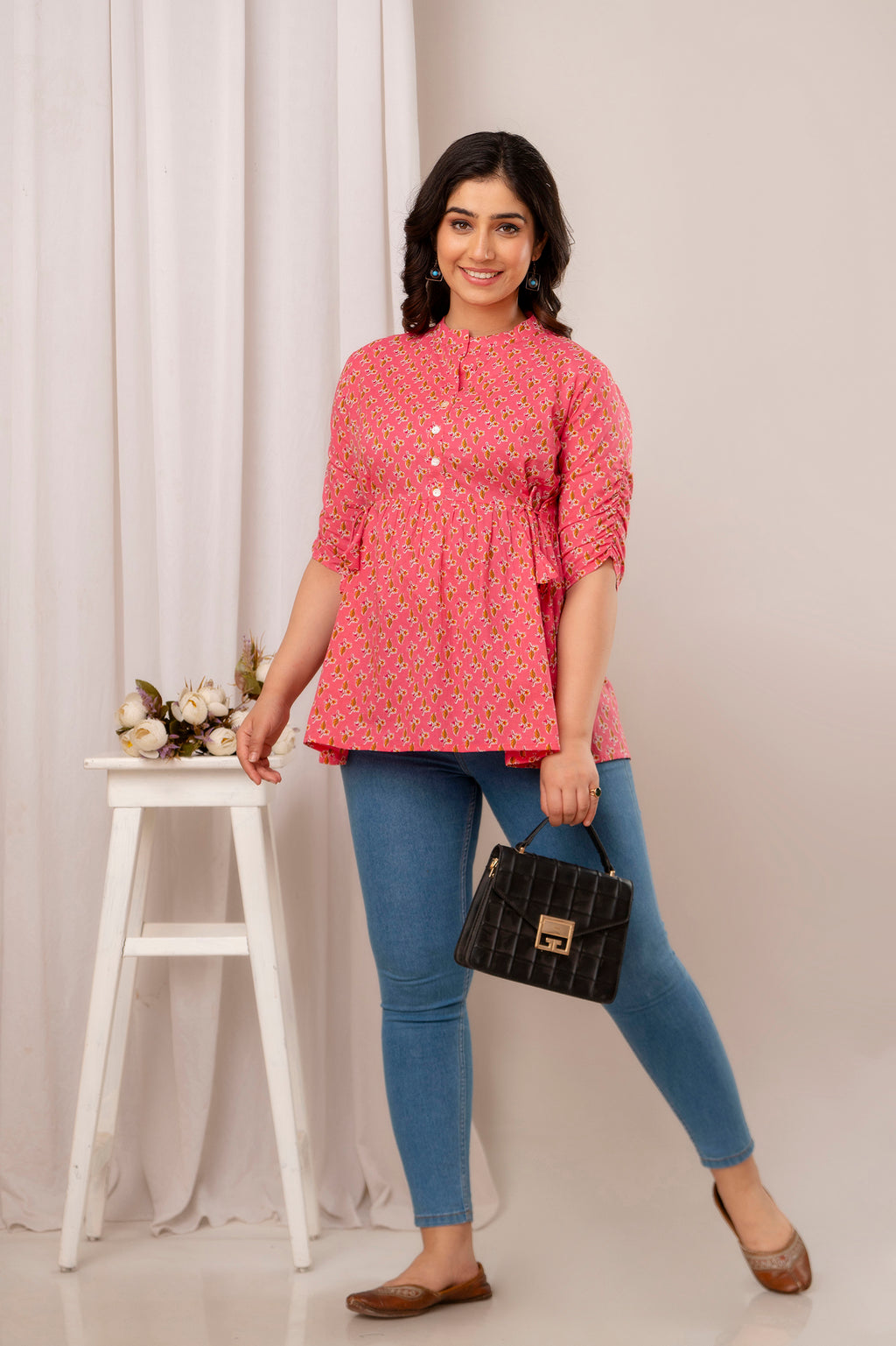 Majestic Divas Blush Petal Peplum Top