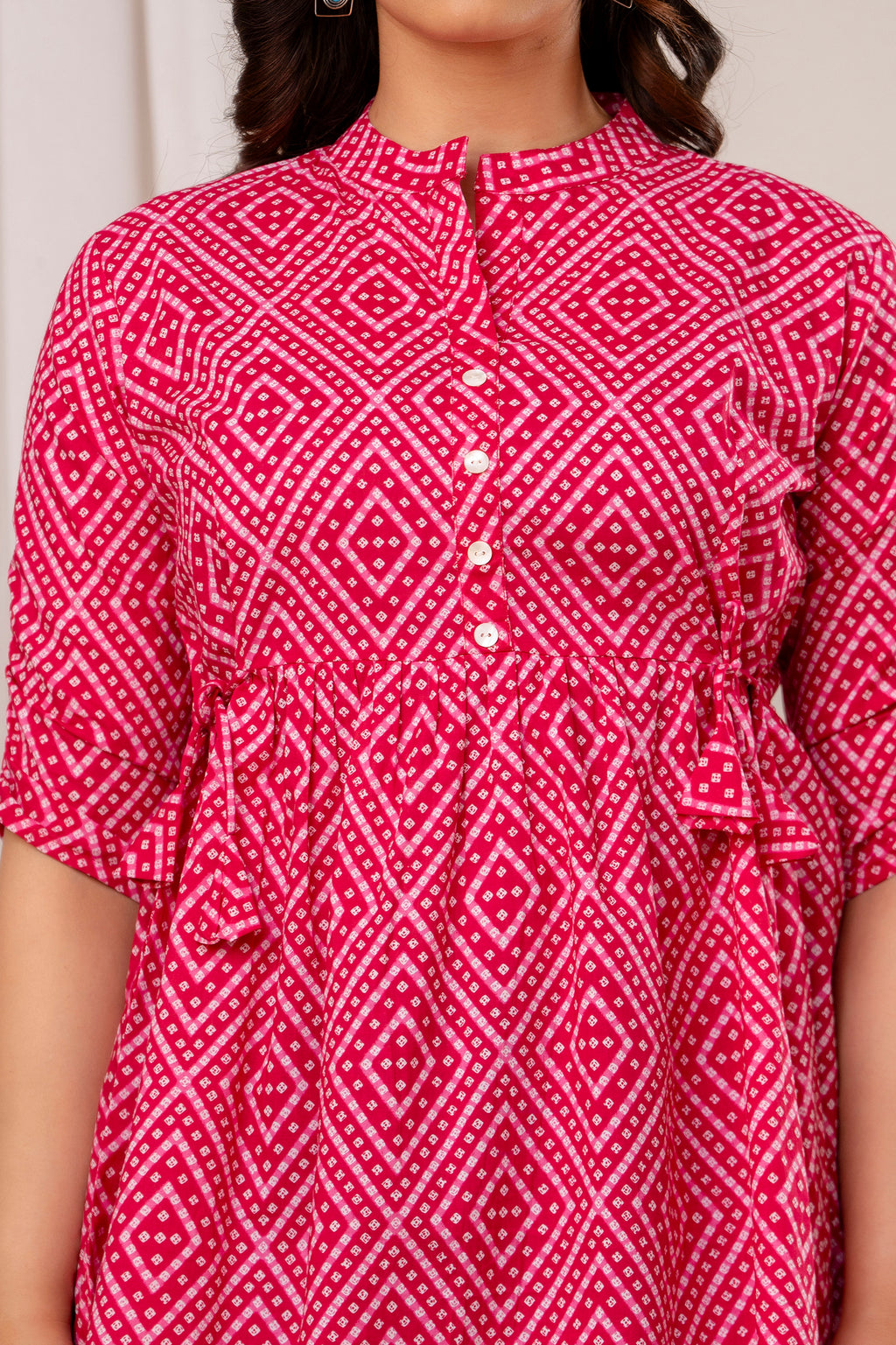 Majestic Divas Ruby Ikat Peplum Top