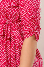 Majestic Divas Ruby Ikat Peplum Top