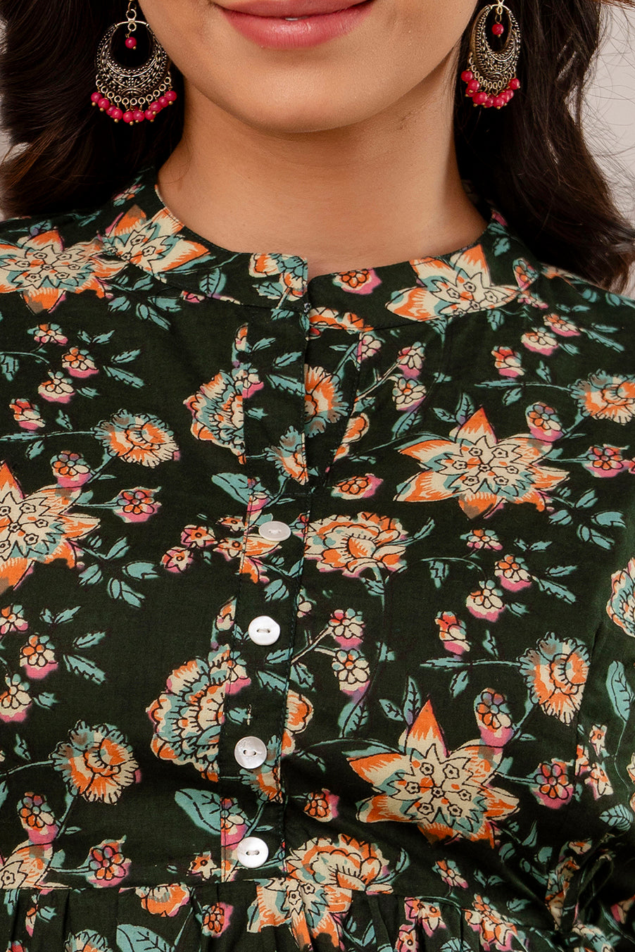 Majestic Divas Forest Bloom Peplum Top
