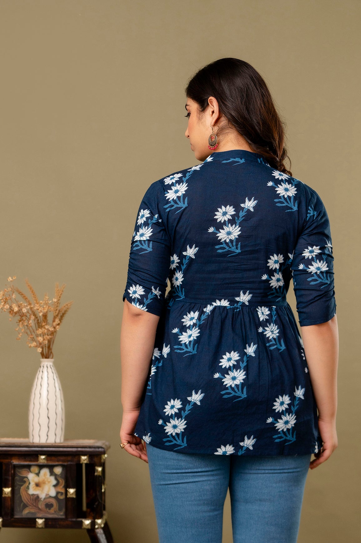 Majestic Divas Midnight Bloom Peplum Top Secondary image