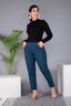 Majestic Diva's Women’s High Waist Teal Blue Tapered Pants