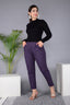 Majestic Diva's Women’s High Waist Plum Purple Tapered Pants